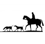 Horse & Hounds Weathervane or Sign Profile - Laser cut 400mm